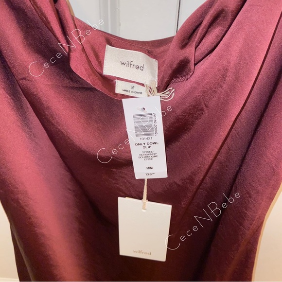 ❤️ ARITZIA Spiced Burgundy (Bordeaux Wine) - M - Only Cowl Slip - COWLNECK DRESS - Picture 14 of 16